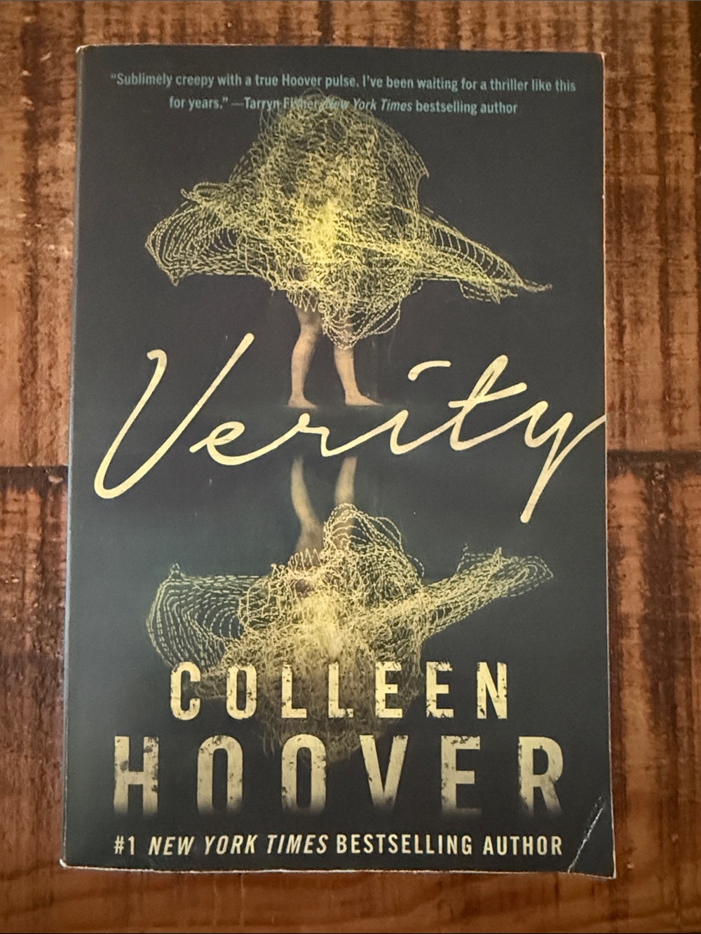 Verity Paperback Book - Black and Yellow Cover